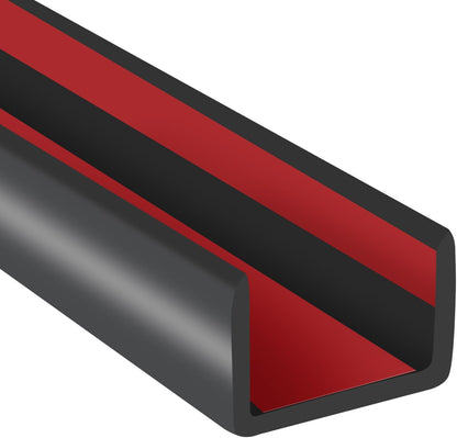 Rubber Edge Trim, 1/16" Self Adhesive Flexible U Channel Edge Protecter for Sheet Metal, Car Doors, U Shaped Sharp Edge Guards, Fit for 0-5/64" Wide Edge, Black Color, 10Ft, EPDM Material