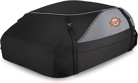 Sailnovo Rooftop Cargo Carrier Roof Bag, 20 Cubic feet Soft Waterproof Car Roof Bag fit Cars with/Without Rack, 6 Tie-Down Straps, 6 Door Hooks, Foldable Car Top Carrier for Road Trip Camping Travel