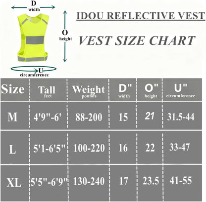 Reflective Vest Safety Running Gear with Pocket,High Visibility for Running,Biking,Walking,Women & Men
