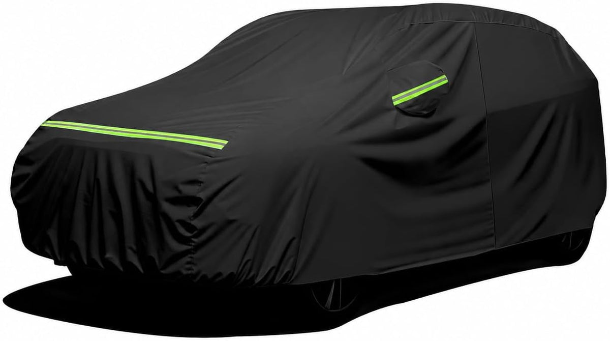 Favoto SUV Car Cover Waterproof All Weather 6 Layers Heavy Duty Car Cover for Automobiles Rain Sun Snow UV Protection with Inner Cotton Car Cover Outdoor Universal Fit for SUV (188-198 inch) Silver