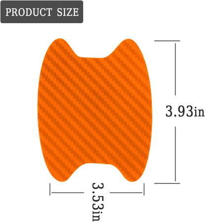 4PCS Sticker, Carbon Fiber Anti-Scratches Car Door Cup Protector, Non-Marking Auto Door Handle Protective Film, Universal for Most Car Handles (Black/4PCS)