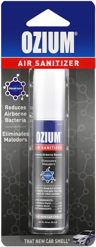 Ozium Air Sanitizer, New Car Scent, 0.8 oz