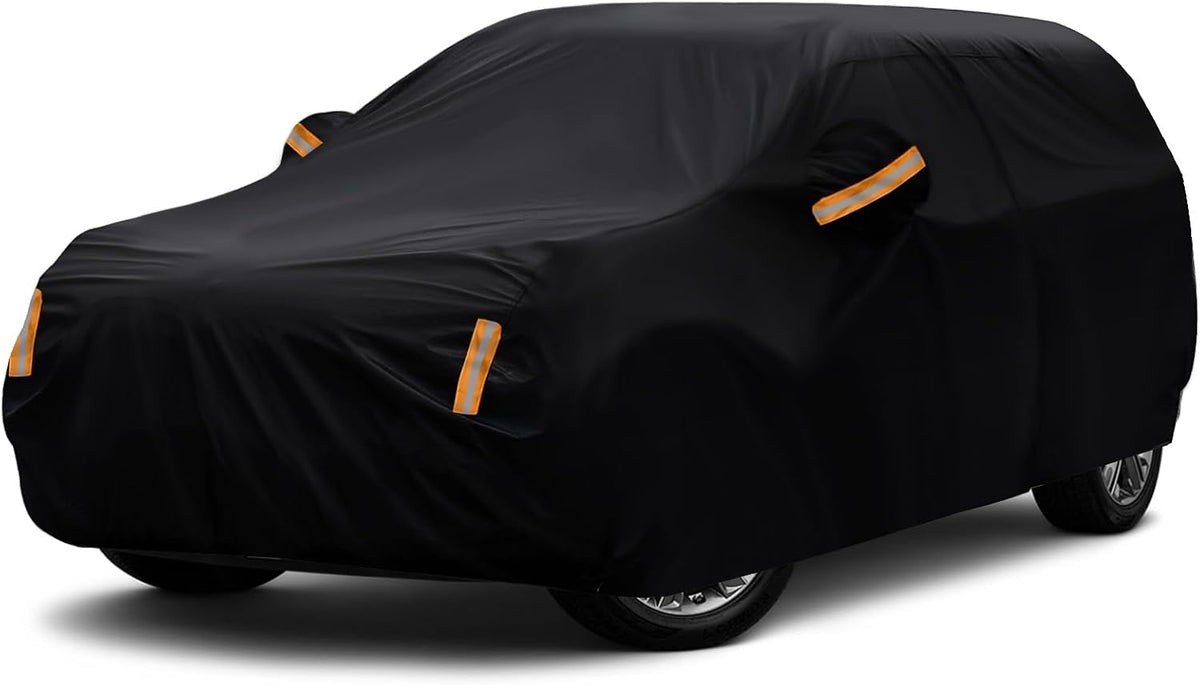 NEVERLAND Sedan Car Cover Waterproof Heavy Duty All Weather Protection Snow Anti-UV Windproof Outdoor Full Car Cover Fit for Automobiles BMW/Mercedes-Benz/Honda（for Car Size:183''L x 70''W x 59''H）