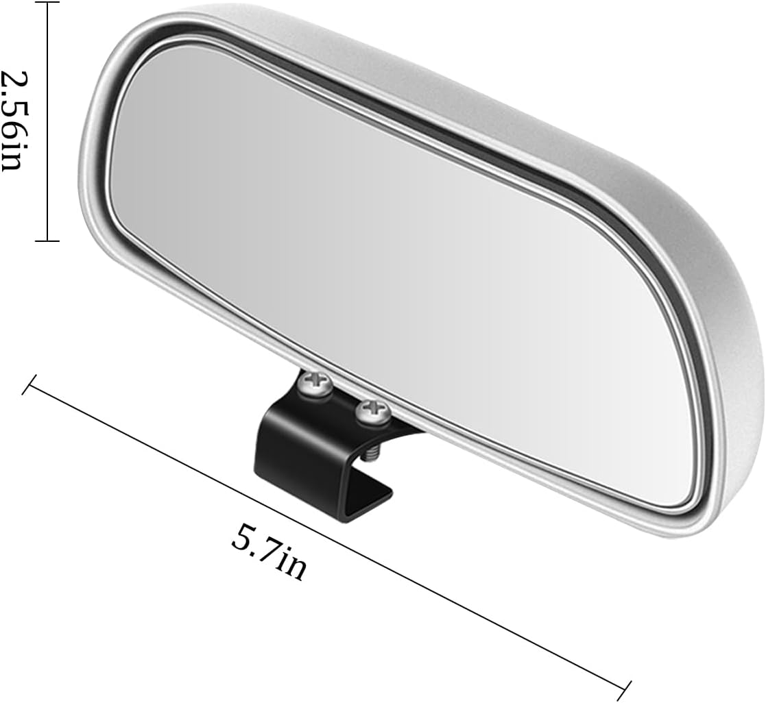 Mandark 2PCS Car Blind Spot Mirror, Rectangle HD Glass Convex Vehicle Rearview Mirror, Wide Angle Adjustible Auto Exterior Blindspot Side View Mirror, Universal for SUV, Sedan, Truck (Black)
