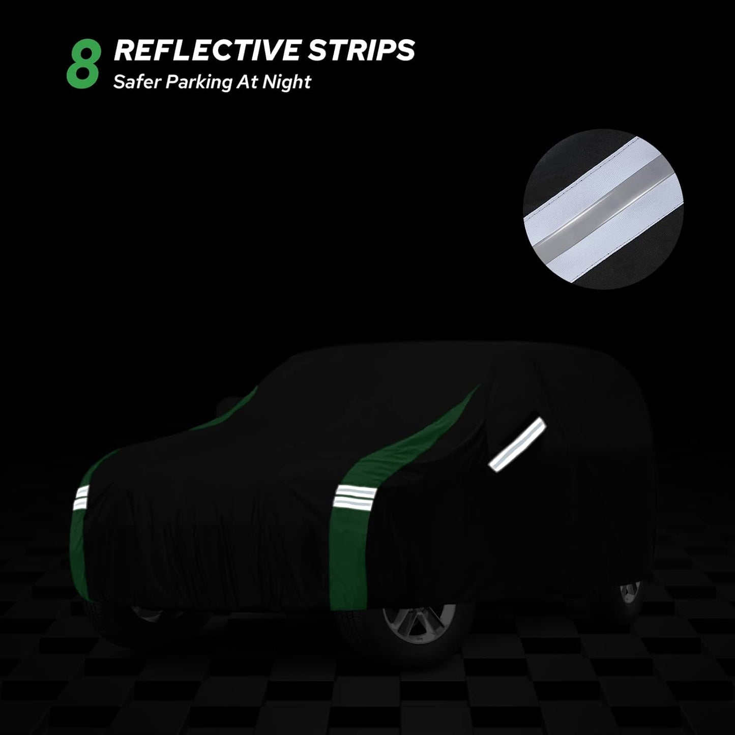 10-Layer Car Cover Waterproof All Weather for Automobiles, Soft Cotton Lining Outdoor Full Covers with Door Zipper, Universal Fit for Sedan 196"-208" L, Size A6 (See Size Chart)