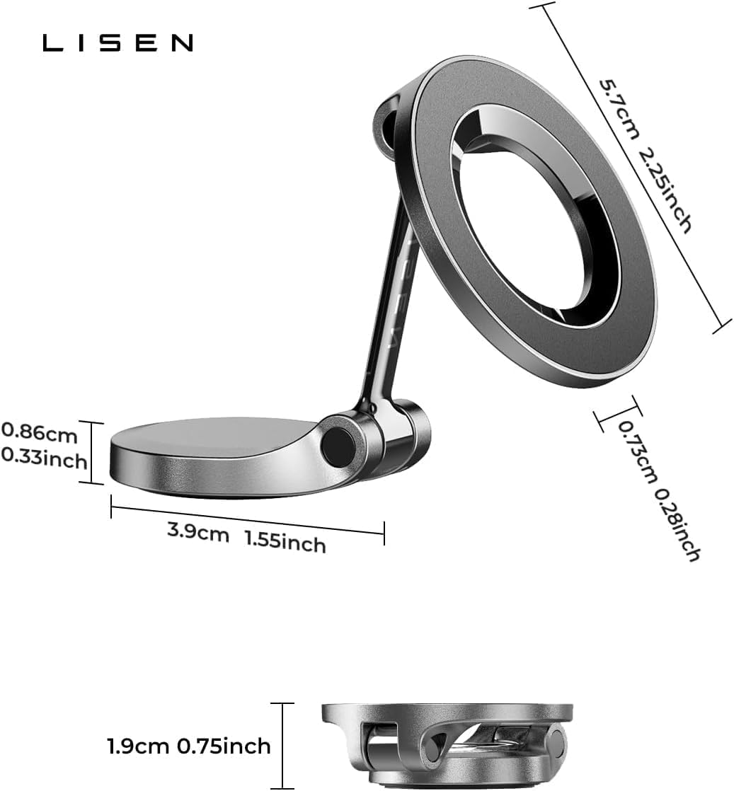 LISEN for MagSafe Car Mount for iPhone 17 Pro Max [24 Strong Magnets] Classic Magnetic Phone Holder for Car Dashboard Magnet Phone Mount Car Cell Phone Holder for iPhone 17 Pro Max Air 16 15 14 13 12