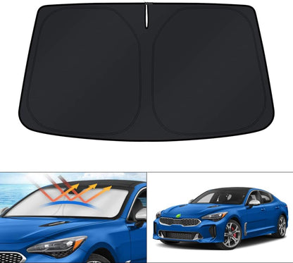 KUST Windshield Sun Shade for Toyota RAV4 2019-2022 2023 2024 2025 2026 Window Accessories Shade Sun Visor Cover Foldable Block UV Rays - Colors F