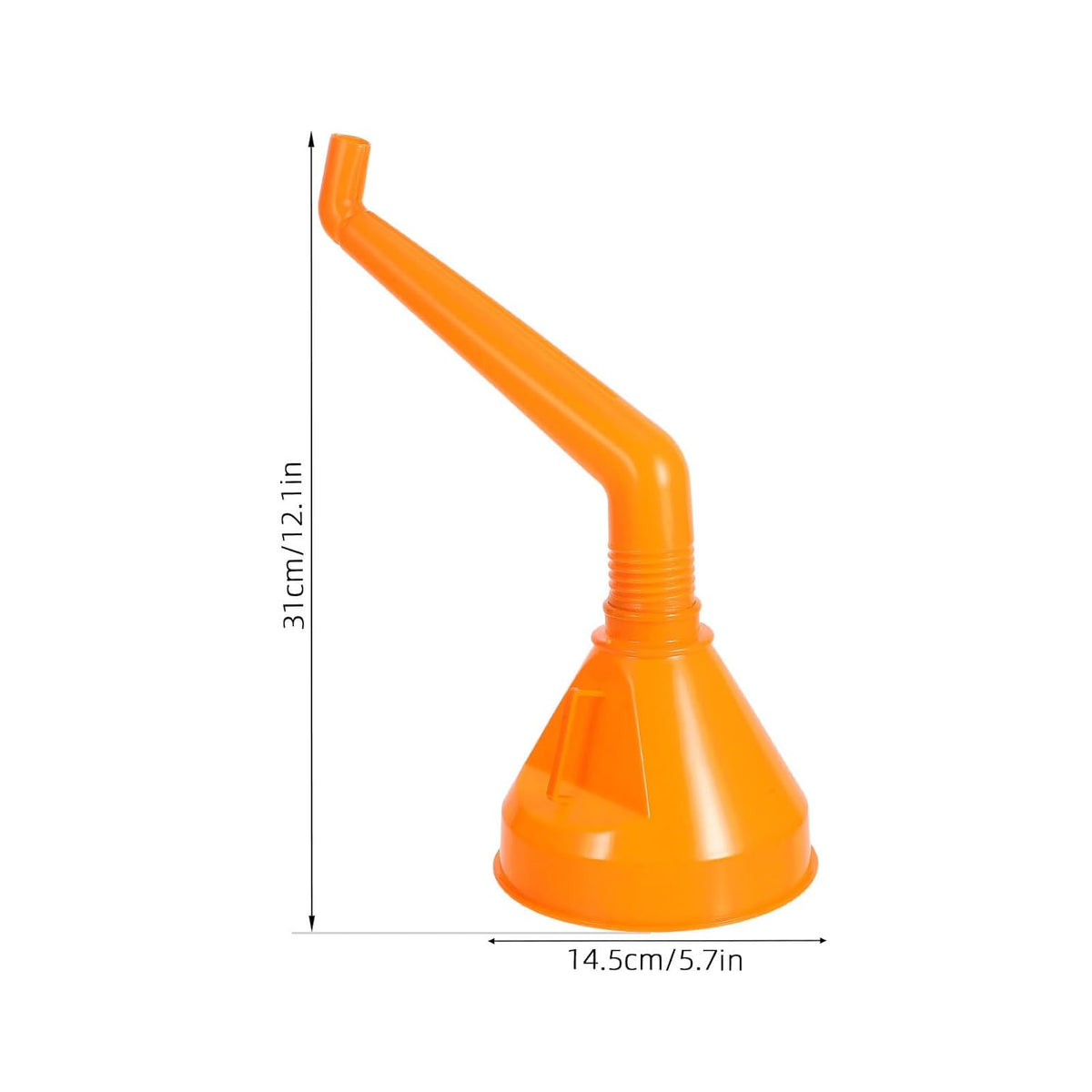 2pcs Filler Funnel 02562 Lubeo 6” Funnel Offset Transmission Oil Large Plastic Automotive s Large Strainer Transmission Fluid Flexible Vehicle Abs