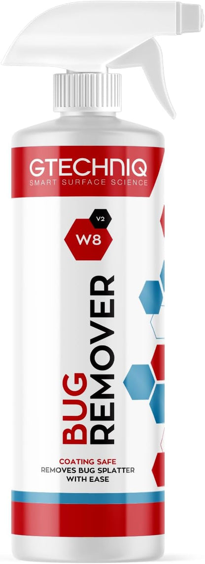 Gtechniq W8 Bug Remover for Cars 250ml | Non-Caustic Cleaner Removes Tough Bug Splatter and Stains, Safe on All Surfaces