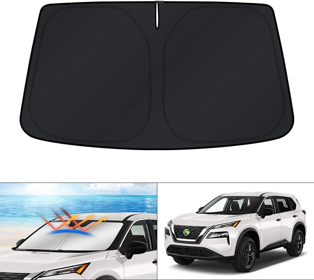 KUST Windshield Sun Shade for Toyota RAV4 2019-2022 2023 2024 2025 2026 Window Accessories Shade Sun Visor Cover Foldable Block UV Rays - Colors E