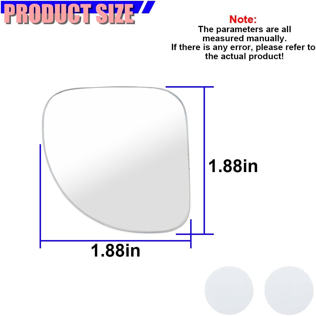 2PCS Heart Shaped Car Blind Spot Mirrors, HD Glass Wide Angle Side Mirrors for Enhanced Safety, Adjustable Frameless Rear View Mirror, Universal Car Exterior Accessories(Heart)