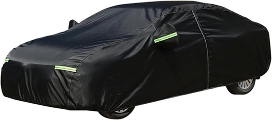Car Cover for Sedan Waterproof Outdoor Car Covers Rain Snow UV Protection Universal Fit for Sedan Length 178-185 inch