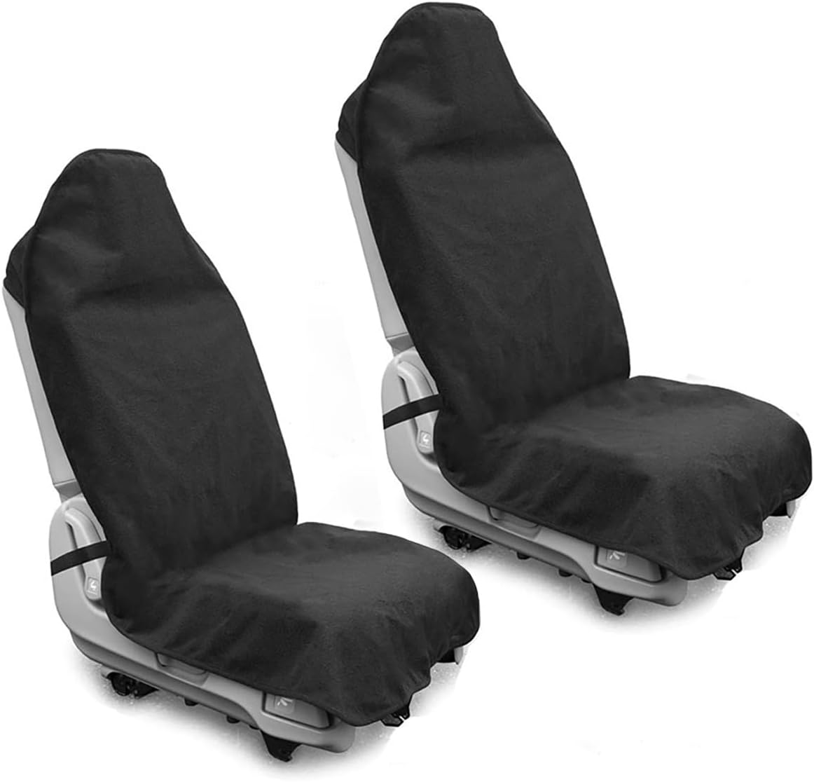 Waterproof Sweating Car Seat Cover for Post Gym Workout, Running, Swimming, Beach and Hiking, Universal Fit Non-Slip Towel Bucket Seat Protector for Cars SUV Trucks, Machine Washable (Grey)