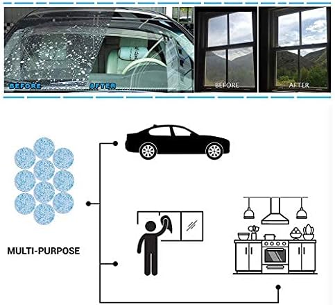 Blulu 60 Pcs Windshield Washer Fluid Tablets Windshield Wiper Fluid Concentrate Car Washer Tablets Glass Cleaner, 1 Pack Makes 63.4 Gallons, 1 Piece Makes 1.05 Gallons