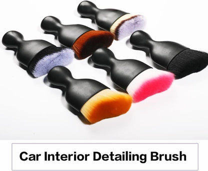 AOCISKA Car Interior Detailing Brush,Soft Bristle Cleaning Brush Car Detailing Brush Dusting Brush,Car Interior Cleaning Tool,Auto Detail Brush Car Dash Duster Brush (Black)