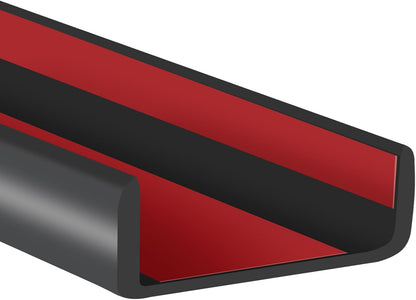 Rubber Edge Trim, 1/16" Self Adhesive Flexible U Channel Edge Protecter for Sheet Metal, Car Doors, U Shaped Sharp Edge Guards, Fit for 0-5/64" Wide Edge, Black Color, 10Ft, EPDM Material