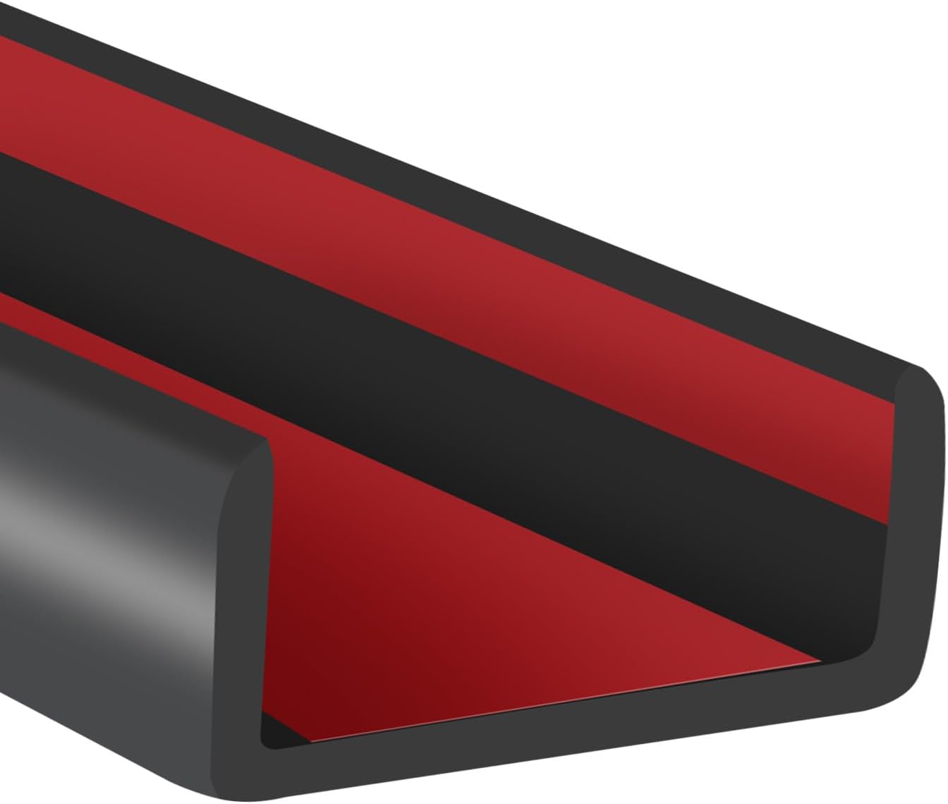 Rubber Edge Trim, 1/16" Self Adhesive Flexible U Channel Edge Protecter for Sheet Metal, Car Doors, U Shaped Sharp Edge Guards, Fit for 0-5/64" Wide Edge, Black Color, 10Ft, EPDM Material