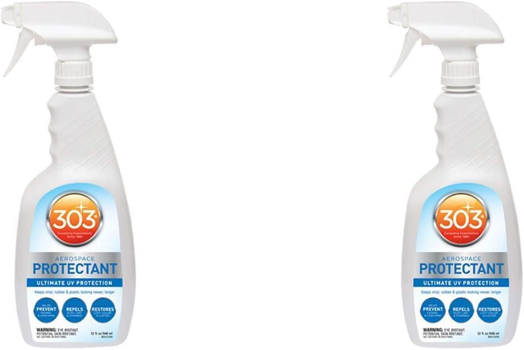 303 Products Aerospace Protectant Spray, UV Protection for Outdoor Surfaces – Protects Vinyl, Plastic & Rubber, Repels Dust & Dirt, Matte Finish, 10 oz