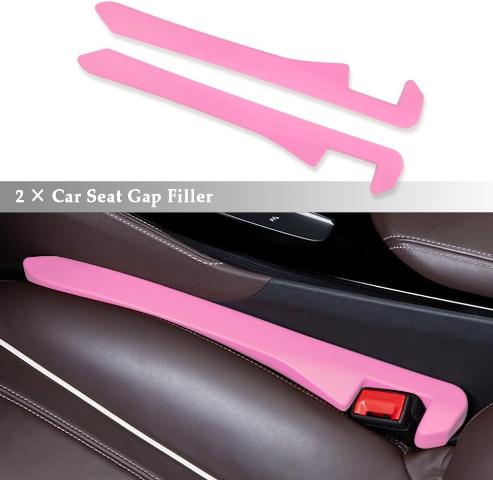 IHOTDER 2PCS Car Seat Gap Filler - Car Seat Gap Filler Organizer for Holding Phone,Key,Purse - Universal Car Gap Filler Fits Car Truck SUV Car Interior Accessories (Black/2PCS)…