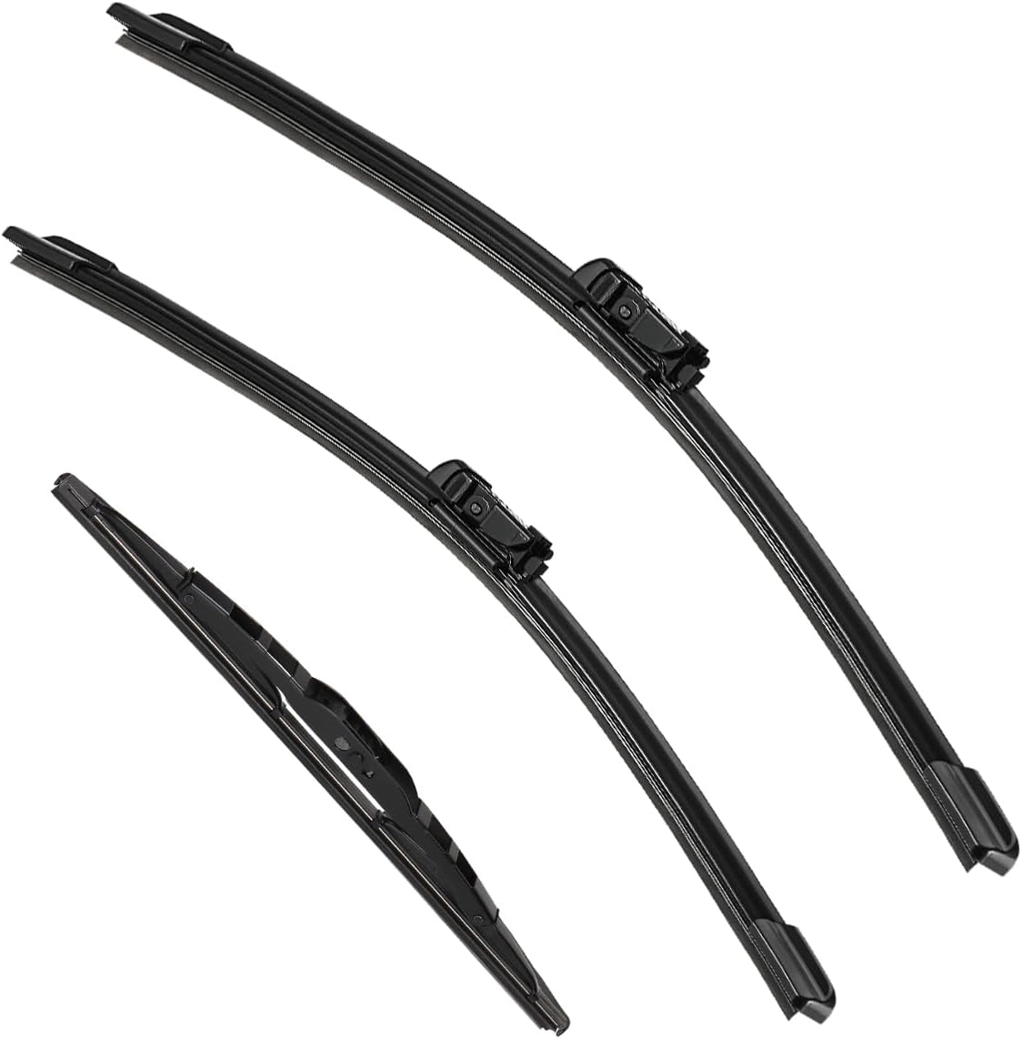 3 Pack Windshield Wiper Blades Compatible with Mazda CX-5 2017-2025 and CX-9 2016-2023, Front and Rear, 24" 18" 14" - Colors B