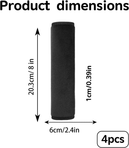 4 Pack seat Belt Cover pad,Seatbelt Cushion,car seat Strap Covers,car seat Belt Cover,car seat Shoulder Strap Pads,Compatible with Most Cars Helps Protect You Neck and Shoulder (Black)