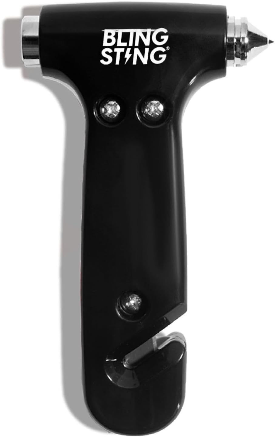 BLINGSTING Safety Hammer - Emergency Automotive Escape Tool with Window Breaker, Seat Belt Cutter & Adjustable Car Visor Strap - Tempered Glass Breaker - Steel Blade - Rose Gold (1 Count)