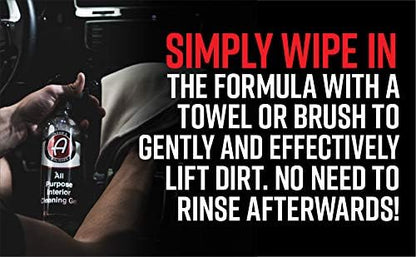 Adam's All Purpose Interior Cleaning Gel - Car Interior Cleaning For Interior Detailing Leather Seats, Vinyl Carpet, Upholstery, Plastic & Rubber Surfaces