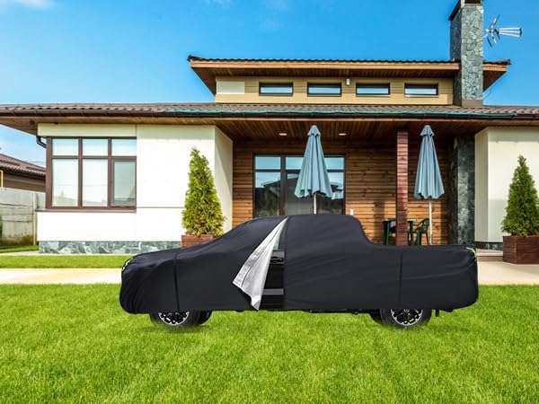 Car Cover Custom Fit for Honda CRV 1997-2025,Toyota RAV4 1996-2025, 6 Layers Truck Cover Waterproof All Weather for Automobiles,Outdoor Full Exterior Cover,Rain, Sun, Wind Protection,Black
