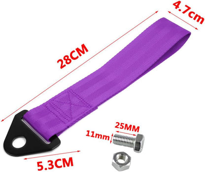 RASTP Racing Tow Strap, Car Modification Sports Trailer Belt Fit for Front or Rear Front Bumper Decorative (Red)