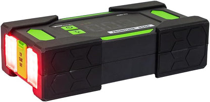 Forney Frontline 2500 Lithium Jump Starter Power Bank | 2500 peak amps 12V battery booster for gas and diesel engines. Features 60W USB C power delivery and a built in flashlight.