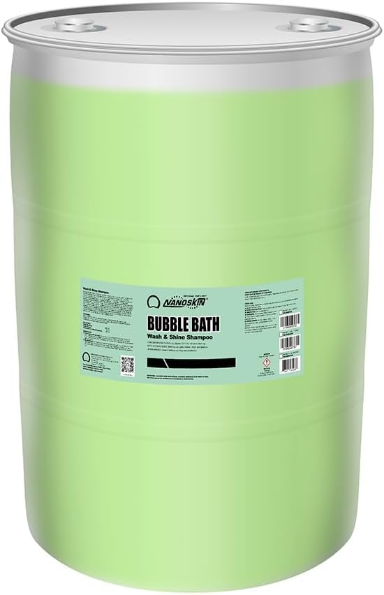 Nanoskin BUBBLE BATH Foaming Car Wash Shampoo 30 Gallons - Works with Foam Cannon, Gun, Bucket Washes, Car Soap for Pressure Washer | For Car, Truck, Motorcycle, RV & More, Green,3840 Fl Oz(Pack of 1)