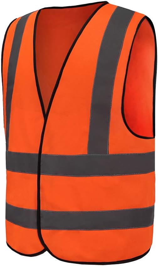 AYKRM 12 colour High visibility viz vest hi vis viz reflective work construction safety vest (XS-8XL) - Colors A