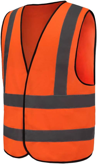 AYKRM 12 colour High visibility viz vest hi vis viz reflective work construction safety vest (XS-8XL) - Colors A