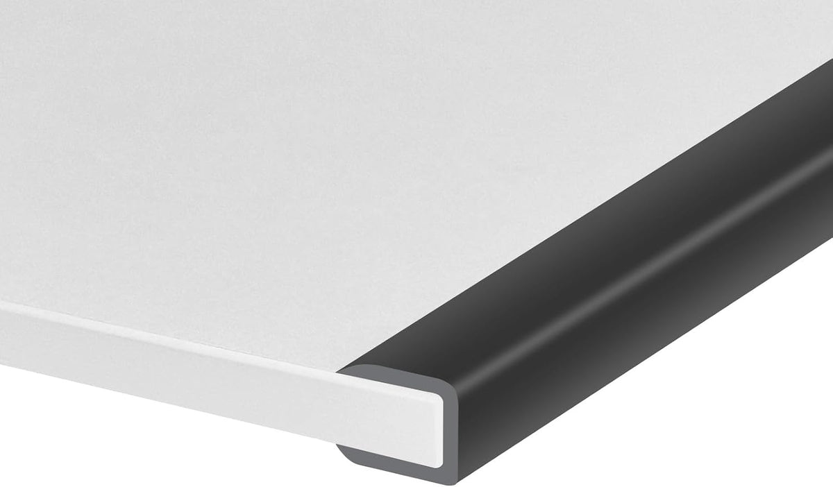 Rubber Edge Trim, Self-Adhesive Rubber Edge Trim, Edge Protector for Sheet Metal, EPDM Material, Fit 1/16"(1.0mm), Length 10Ft, Black Color, U Channel Edge Trim - Colors A