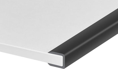 Rubber Edge Trim, Self-Adhesive Rubber Edge Trim, Edge Protector for Sheet Metal, EPDM Material, Fit 1/16"(1.0mm), Length 10Ft, Black Color, U Channel Edge Trim - Colors A
