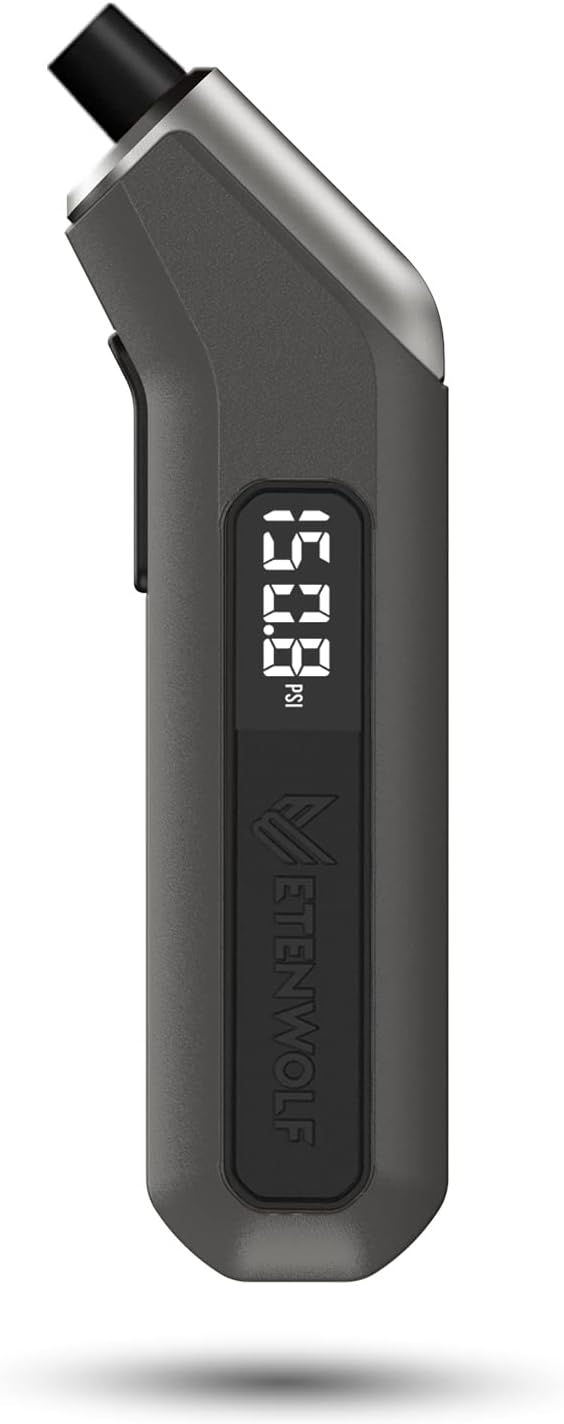 ETENWOLF T300 Digital Tire Pressure Gauge 3-200 PSI, Industrial Tire Gauge Calibrated to ANSI B40.7 Grade 2A(Plus-Minus 0.5%), Replaceable AAA Batteries (Vivid Orange)