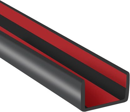 Rubber Edge Trim, 1/16" Self Adhesive Flexible U Channel Edge Protecter for Sheet Metal, Car Doors, U Shaped Sharp Edge Guards, Fit for 0-5/64" Wide Edge, Black Color, 10Ft, EPDM Material