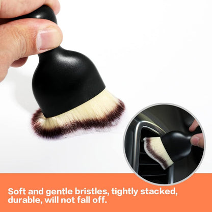 AOCISKA Car Interior Detailing Brush,Soft Bristle Cleaning Brush Car Detailing Brush Dusting Brush,Car Interior Cleaning Tool,Auto Detail Brush Car Dash Duster Brush (Black)