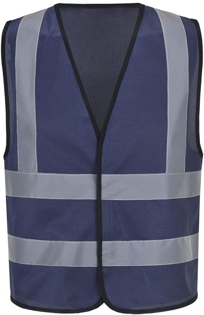 AYKRM 12 colour High visibility viz vest hi vis viz reflective work construction safety vest (XS-8XL) - Colors B