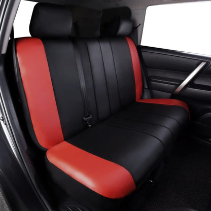 Flying Banner Carbon Fiber Leather Vehicle Seat Covers, Leopard Gray Black, Universal Fit - 8PCS