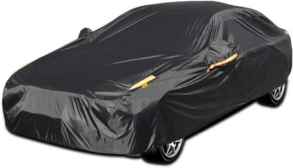 Full Car Covers for Sedan, Car Cover Waterproof All Weather Windproof Dustproof UV Protection Scratch Resistant Indoor Outdoor Univers