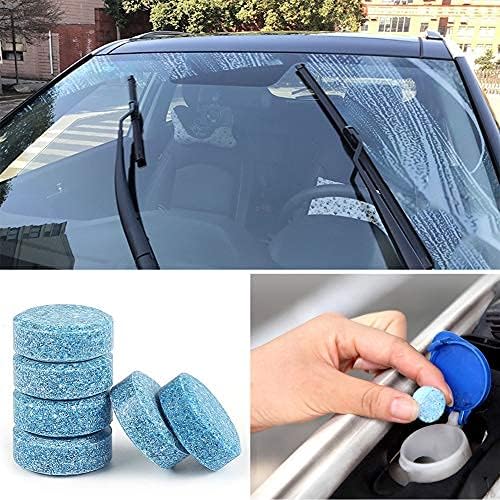 Blulu 60 Pcs Windshield Washer Fluid Tablets Windshield Wiper Fluid Concentrate Car Washer Tablets Glass Cleaner, 1 Pack Makes 63.4 Gallons, 1 Piece Makes 1.05 Gallons