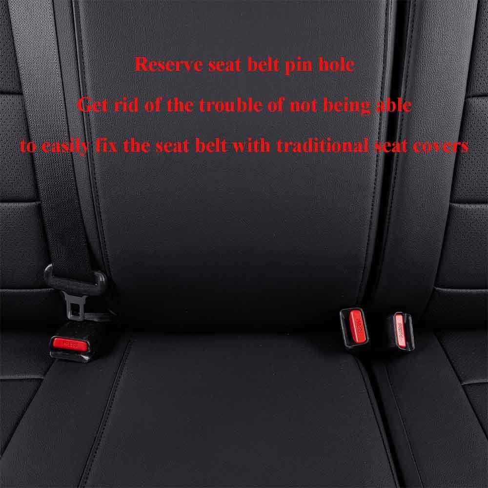 EKR Tacoma Car Seat Covers Custom Fit for Toyota Tacoma (Petrol) 2024 2025 2026 DoubleCab/CrewCab SR/SR5/TRD Sport/TRD Off-Road/Limited -Truck Seat Covers Full Set,Faux Leather(Black)