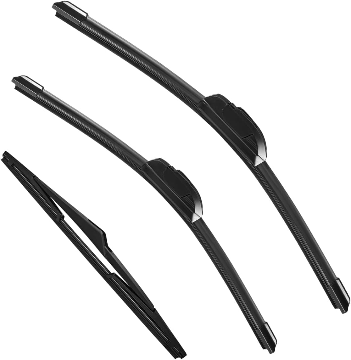 3 Pack Windshield Wiper Blades Compatible with Mazda CX-5 2017-2025 and CX-9 2016-2023, Front and Rear, 24" 18" 14" - Colors A