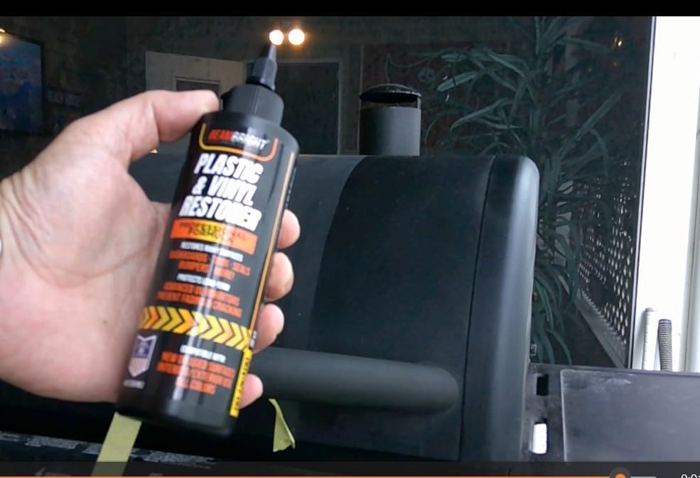 BEAM BRIGHT Plastic Trim Restorer – Dry, Non-Greasy for a True Natural Black Trim Finish for Severely Faded Car Trim & Vinyl. Long-Lasting UV Protection for Exterior & Interior Plastic – 8 oz