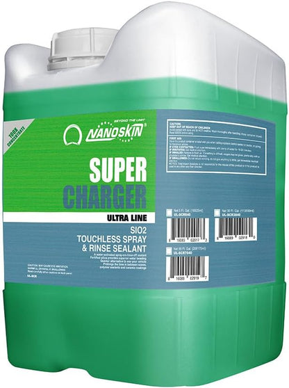 Nanoskin Ultra Line SUPER CHARGER SiO2 Touchless Spray-On/Rinse-Off Sealant 16 oz - Car Wash Paint & Glass Spray for Car Detailing | Safe for Cars, Trucks, Motorcycles, RVs & More | 100:1 Dilution