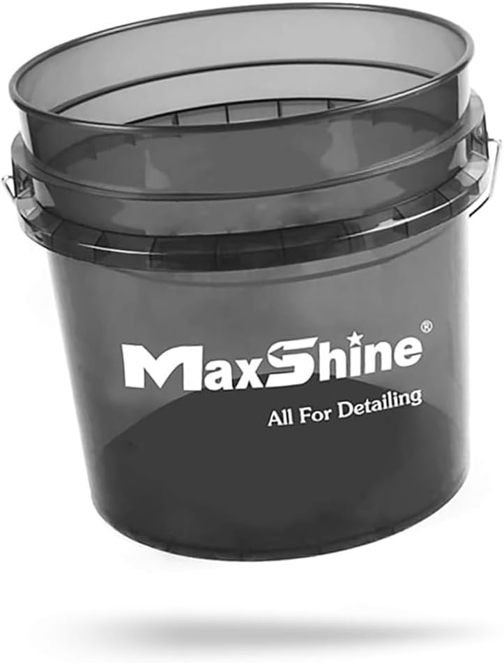 Maxshine 3.5 Gallon Universal Detailing Bucket (Red) – Car Wash Bucket for Scratch-Free Washing – Garage Storage & Auto Detailing Tool Holder – Holds Soap, Foam Cannon, Brushes, Microfiber Towels