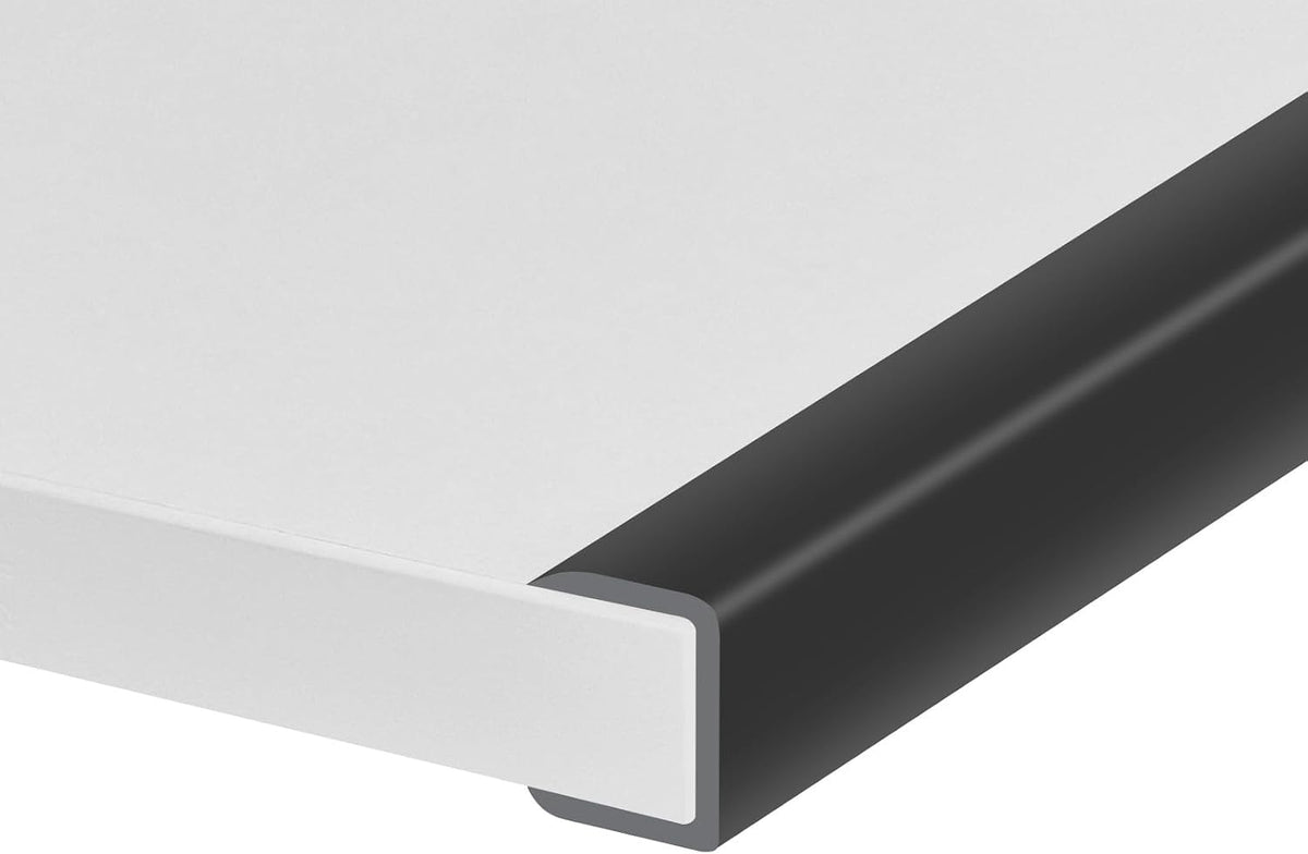 Rubber Edge Trim, Self-Adhesive Rubber Edge Trim, Edge Protector for Sheet Metal, EPDM Material, Fit 1/16"(1.0mm), Length 10Ft, Black Color, U Channel Edge Trim - Colors A