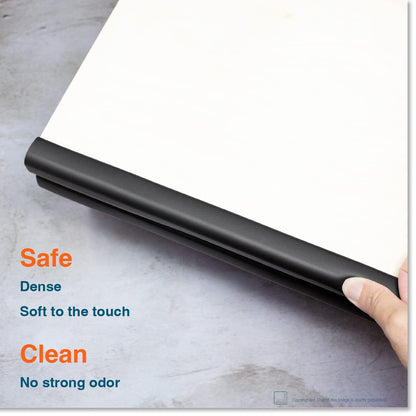 Roving Cove HeftyFit Edge Protector for Baby Proofing (6ft Large Edge Only), Heavy-Duty Soft Rubber Foam Furniture Edge Bumper Guards, Desk Edge Cushion, Wall Corner Covers, 3M Adhesive, Onyx Black