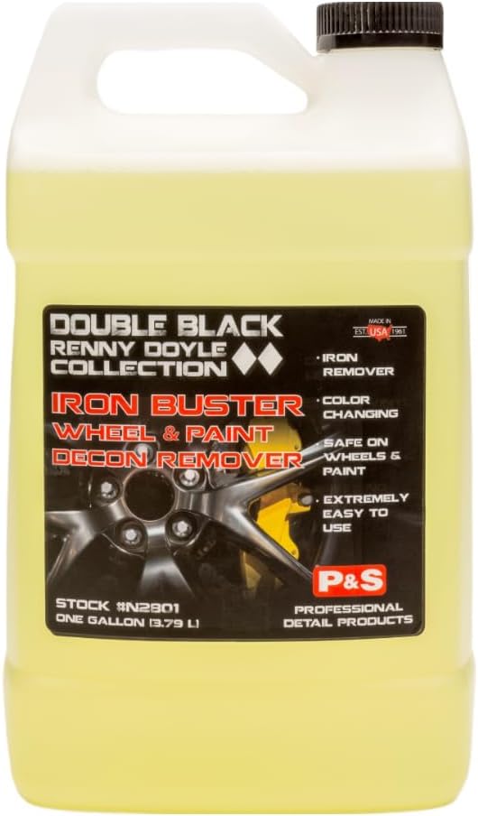 P & S Professional Detail Products Iron Buster Wheel & Paint Decon Remover - pH Balanced, Safe on Alloy, Chrome, Steel & Aluminum Wheels - 16 oz Spray